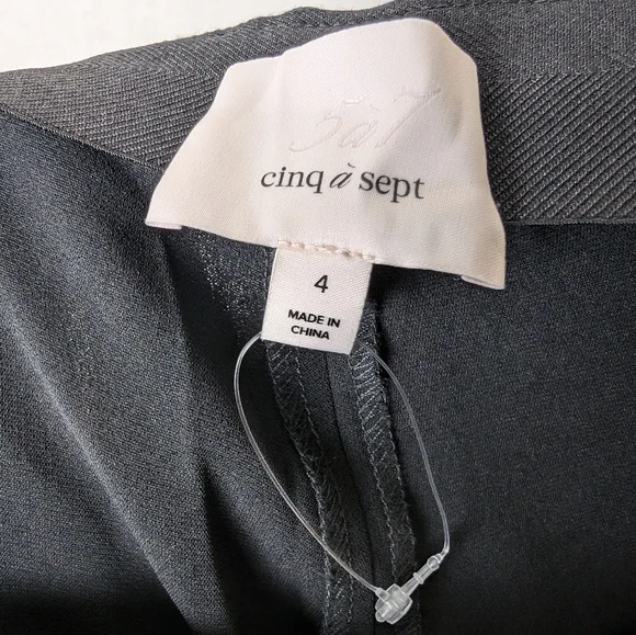 NWOT Cinq á Sept Brianne Pant black dress pants ankle side zipper 4 - Picture 7 of 12